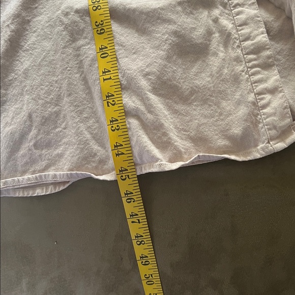 LC Lauren Conrad Beige midi dress size L linen blend safarai style khaki. - Picture 7 of 12